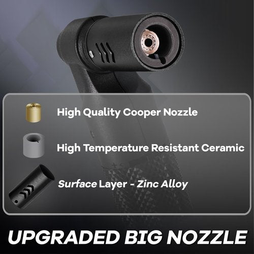 Luxgaze 2 Pack Butane Torch Lighters Refillable Jet Flame Portable Butane Torch Mini Refillable Windproof Lighters for Camping Baking Culinary Soldering Cooking Welding BBQ Grill(Gas not Included)