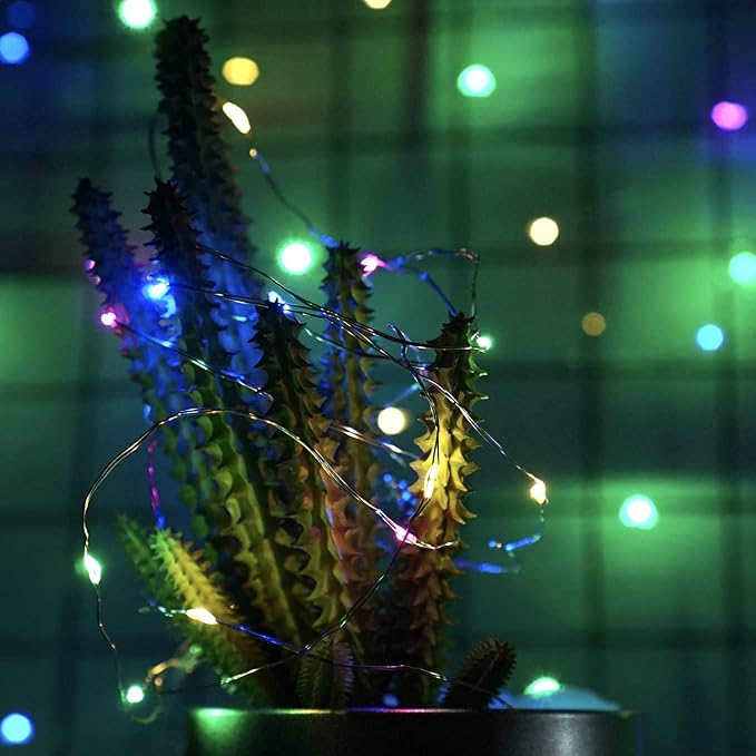 15 Pack 30 LED Micro Starry String Lights Battery Operated(Included),Fairy Waterproof Silver Wire Lights,for DIY Party Garden Wedding Table Indoor&Outdoor Decorations