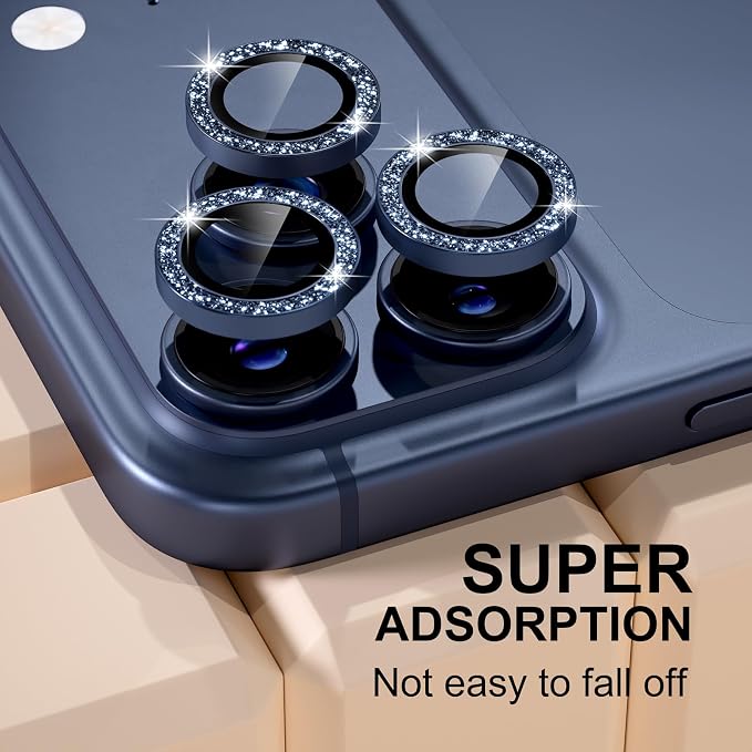 Misea Compatible for iPhone 17 Pro/iPhone 17 Pro Max Camera Lens Protector Bling