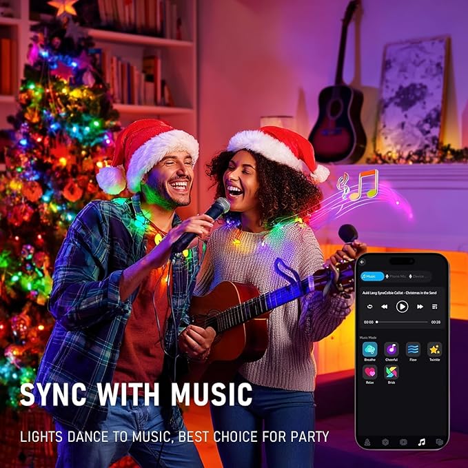 TW SHINE Smart Christmas Lights, 300 LED 100FT Color Changing Halloween String Lights Clear Wire with Remote & APP, Waterproof RGB Christmas Tree Light for Outdoor Indoor Decorations