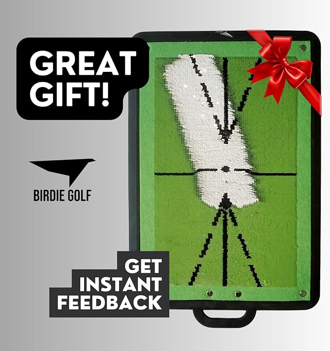 Birdie Mat Pro Premium Swing Training Mat for Analyzing Swing Path and Ball Impact
