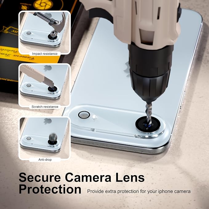 for 6 Pack iPhone Air Camera Lens Airtector 9H Tempered Glass Camera Screen