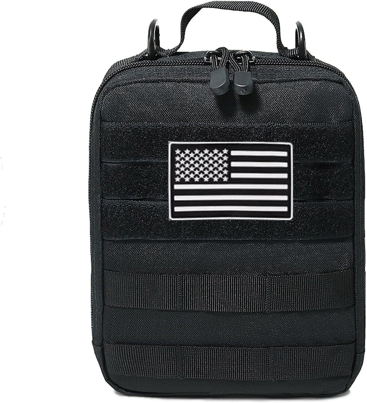 Skiennix Tactical Molle Pouch - Compact Black Camo EDC Utility Gear for Military Carry