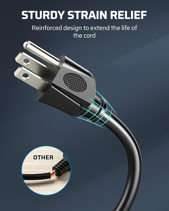 DEWENWILS Extension Cord Multiple Outlet Weatherproof, 15 FT Tri-Tap Cords, 16/3 SJTW Power Cable for Outdoor Landscaping String Lights, ETL Listed, Pack of 2, Black