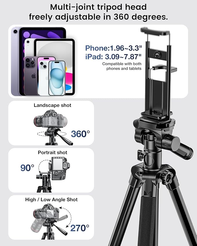 CAMBOFOTO 73" Camera Tripod and Monopod
