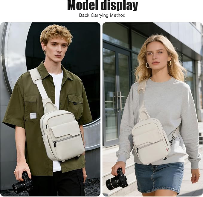 Cwatcun Camera Bag Crossbody Shoulder Messenger Camera Case, Lightweight