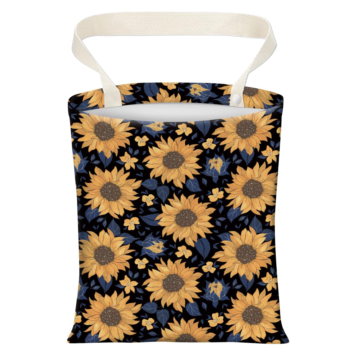 Cute Car Trash Can, Hanging Canvas Car Back Seat Organizer and Storage Bag, Funny Car Trash Bag for Travelling, Outdoor Boho Paisley Flower
