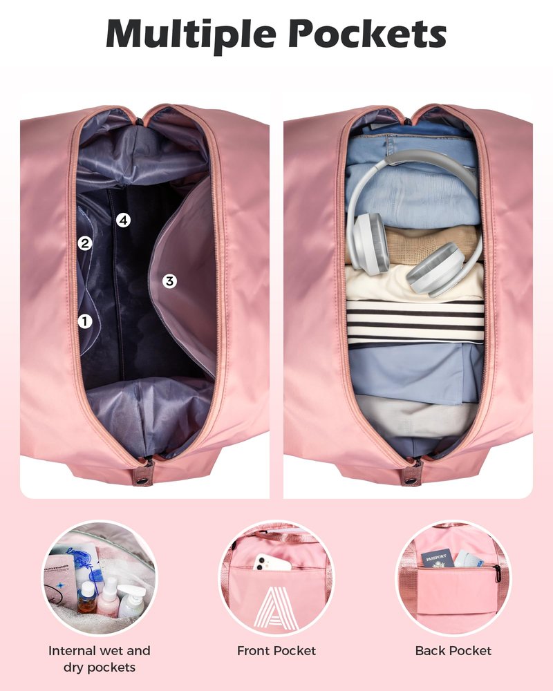 Vogewood Graduation Gifts-Birthday Gifts for Girl 8 9 10 11 12 13 14 15 16 Year Old, Granddaughter Gift, Travel Duffel Bag, Kids Weekender Bag,Daughter Gift Teen Girl Gifts Trendy Stuff (Letter K)