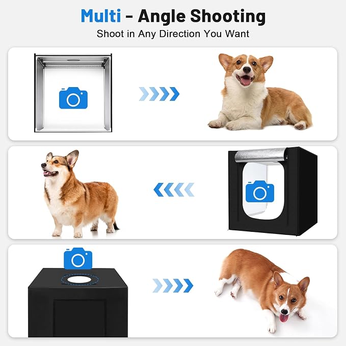 Photo Light Box 28x28 Inch for Photography, 3 Color 10-Level Adjustable Photo