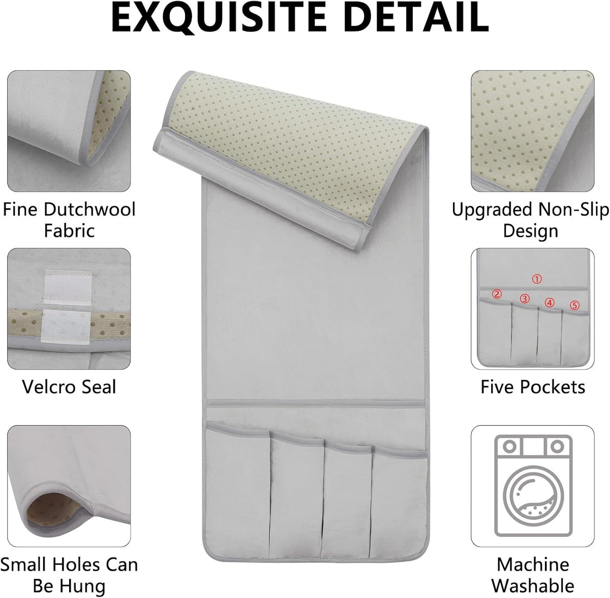 Remote Control Holder for Armchair Caddy, Remote Holder with 5 Pockets