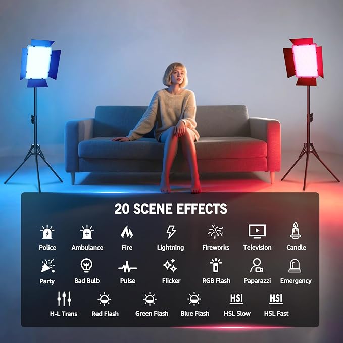 NiceVeedi 40W RGB Photography Lighting