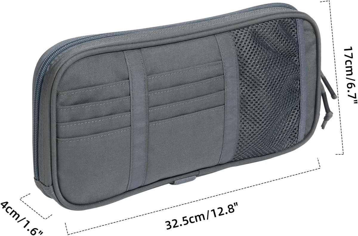 EXCELLENT ELITE SPANKER Car Sun Visor Organizer Auto Interior Accessories Visor Storage Pouch Holder for Car, SUV, Truck with Multi-Pocket(Grey)