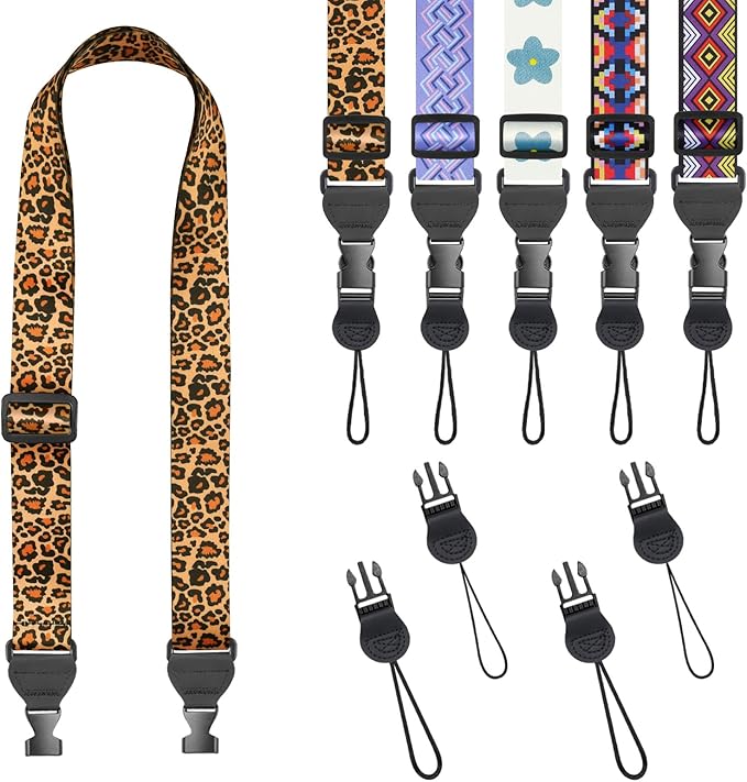 FIEIL Leopard Print Shoulder Strap, Adjustable Camera Strap