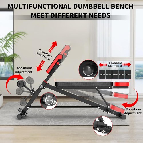 K KiNGKANG Adjustable Weight Bench - Multi-Functional Roman Chair for Full Body Workout | Hyper Back Extension & Sit-Up
