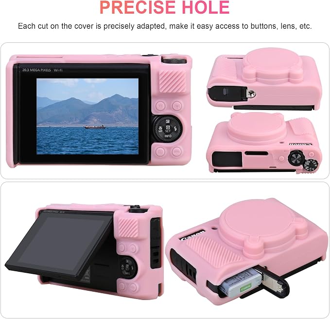 Canboc Case for Canon PowerShot SX740/SX730, Hard Carrying Case + Soft Silicone