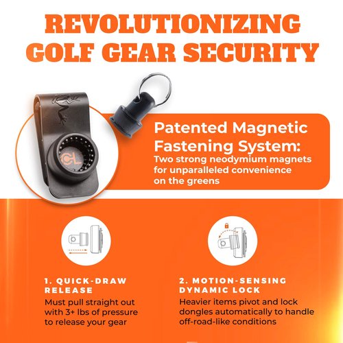 Frogger Golf Magnetic Belt Latch-It Accessory Attachment System - Secure & Quick Golf Gear Access, Hands-Free Equipment Management, Award-Winning Technology for Belts, Shorts, Skorts