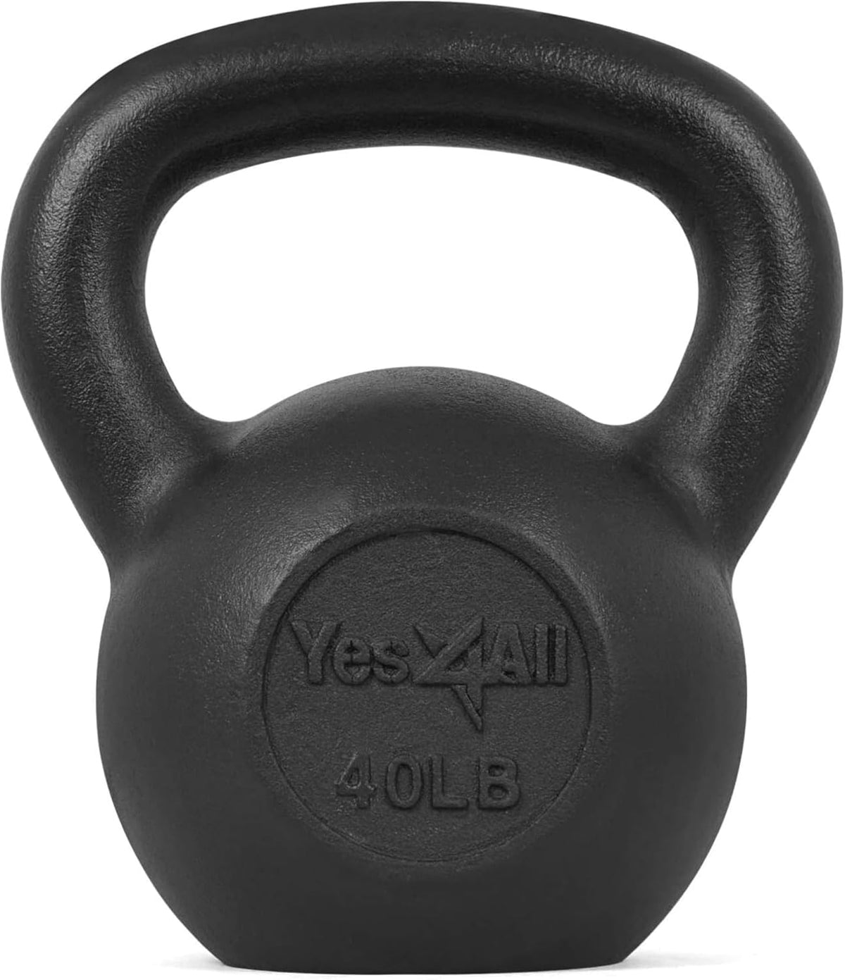 Yes4All Cast Iron Kettlebell Set | Strength Training 5-80 Lb for Full Body Workouts - Single & Pair Options