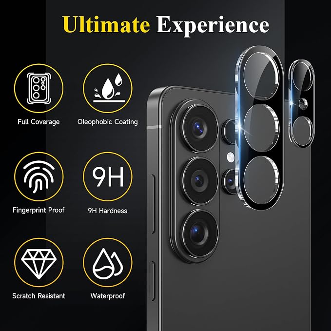 4 Pack for Samsung Galaxy S26 Ultra Camera Lens Screen Protector, 9H Tempered