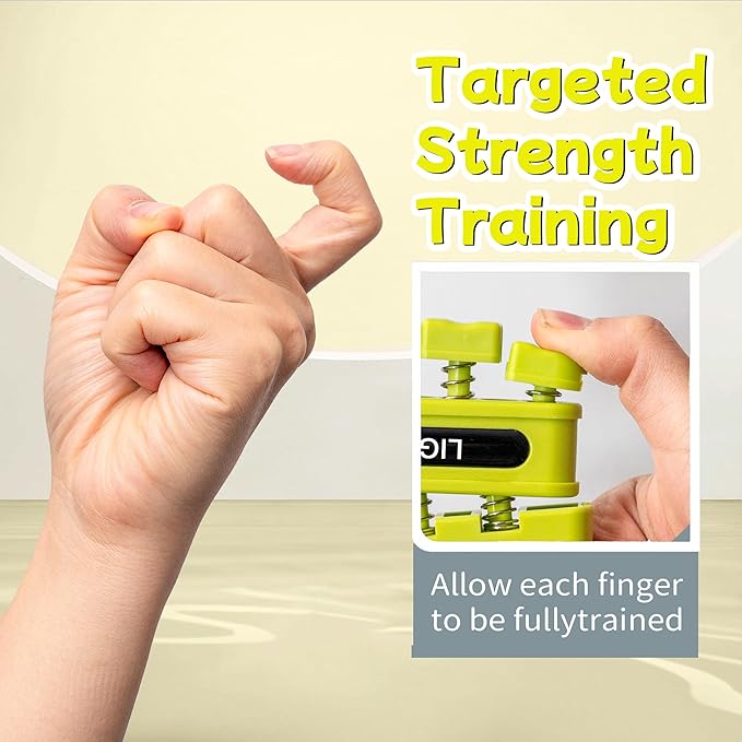 Grip Strength Trainer, Finger Strength Trainer for Grip Strength Training for Fingers, Wrists, and Hands for Home, Office, Gym, Climbing, Athletes, Musicians, and Therapy
