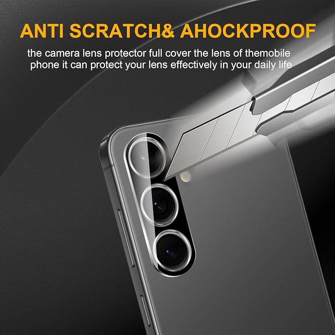 3 Pack Camera Lens Protector for Samsung Galaxy S24/S23/S23 Plus, Tempered Glass
