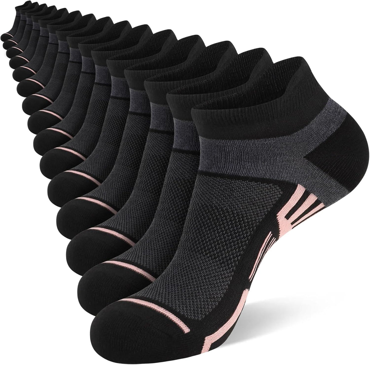 Skiennix Women's Ankle Socks - Lightweight, Breathable Low Cut Design with Heel Tab | 10/15 Pairs
