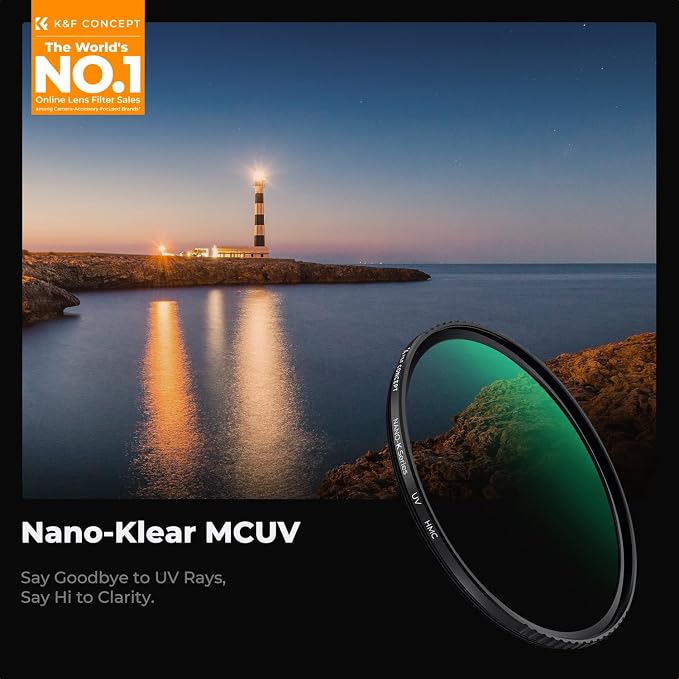 K&F CONCEPT 67mm MCUV Lens Protection Filter 18 Multi-Coated Camera Lens UV