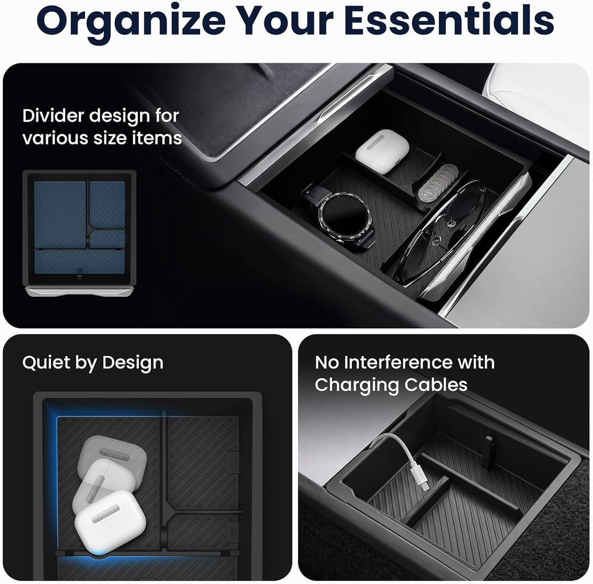 Tesla Model Y 8PCS Accessories Console Organizer 2025-2026 Juniper