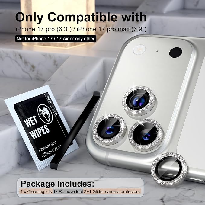 Choiche Compatible for iPhone 17 Pro/iPhone 17 Pro Max Camera Lens Protector