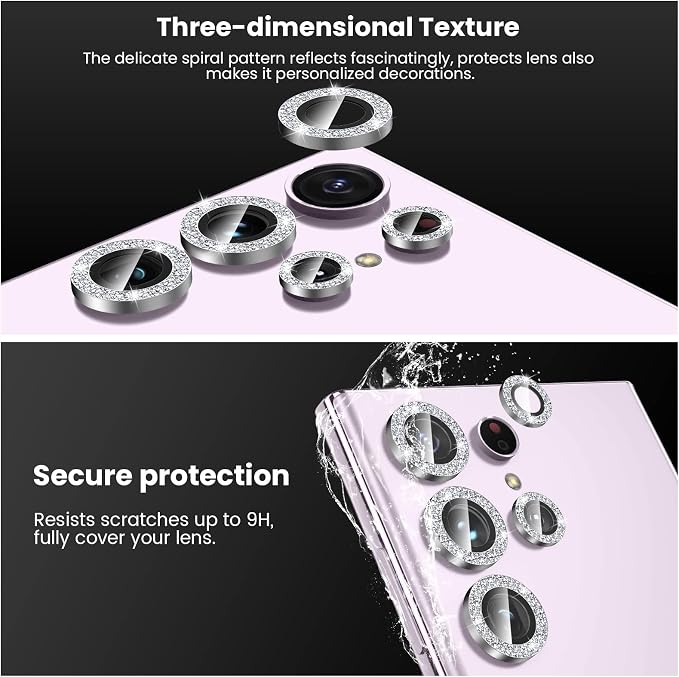 Tensea (3+2PCS for Samsung Galaxy S23 Ultra 5G Camera Lens Protector, 9H