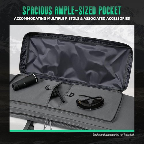 DULCE DOM Double Rifle Case - Soft Gun Bag for Rifles & Pistols | Tactical Storage & Transport, 32-52 Inch