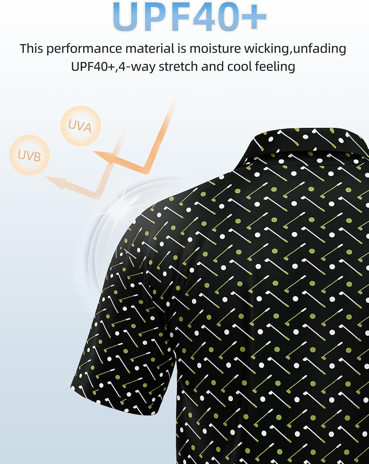 Skiennix Golf Shirts for Men - Moisture-Wicking Performance Short Sleeve Polo | Comfortable Fit