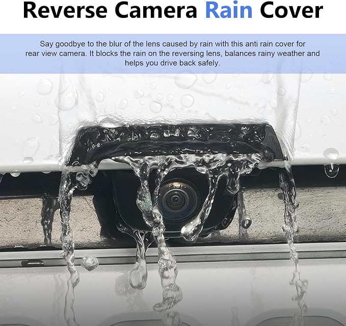 Car Rear View Camera Cover, Rain & Snow Proof Anti-glare Shield