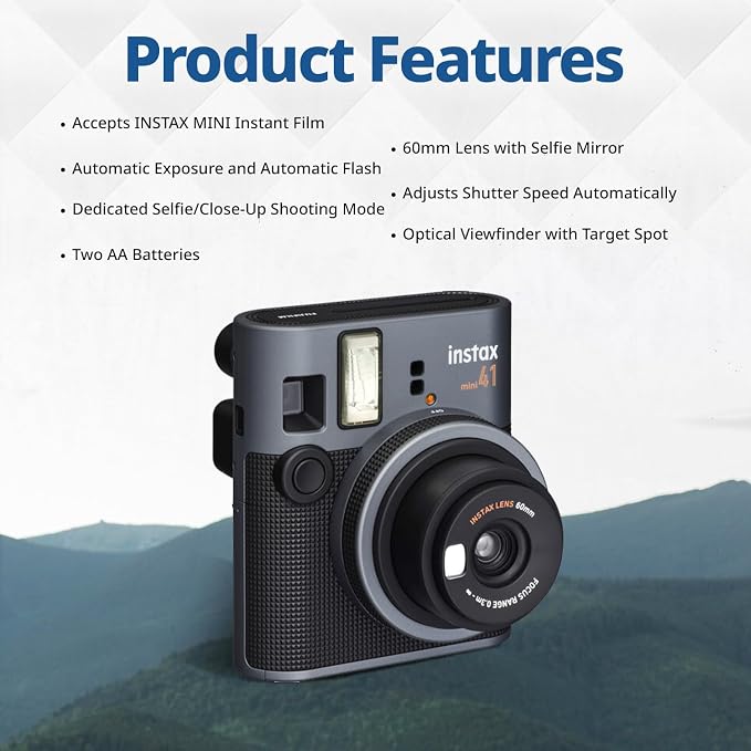FUJIFILM Mini 41 Instant Film Camera Bundle – Instant Photo Camera
