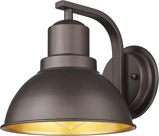 zeyu Interior Wall Sconce Light Fixture, Industrial Wall Lamp for Bedroom, Metal Dome Shade in Oil Rubbed Bronze Finish, ZY24-1W ORB