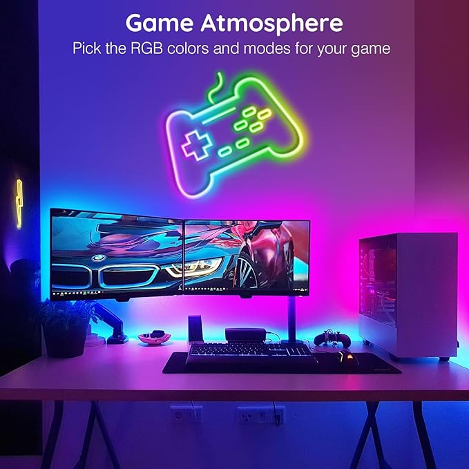 LETIANPAI 15Ft Neon Rope Lights,Flexible Led Rope Lights Control with App/Remote,Multiple Modes Music Sync Gaming RGB Led Neon Lights for Bedroom Outdoor