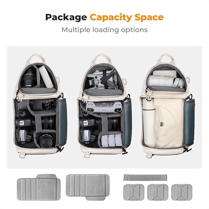 K&F CONCEPT Camera Sling Bag Crossbody Bag Camera Shoulder Backpack