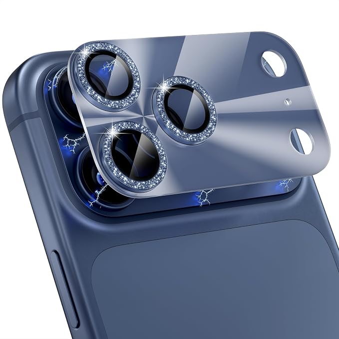 Choiche Compatible for iPhone 17 Pro Camera Lens Protector, Bling Camera Cover