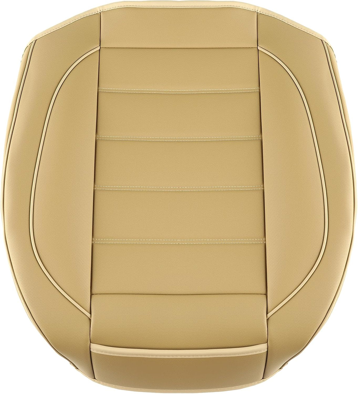 2 Pack Leather Front Car Seat Covers,Bottom Seat Covers for Cars,Driver Car Seat Cover,Luxury Seat Protectors,Waterproof,Full Wrap,for Most Vehicles,Sedan,Truck,SUV(Beige)