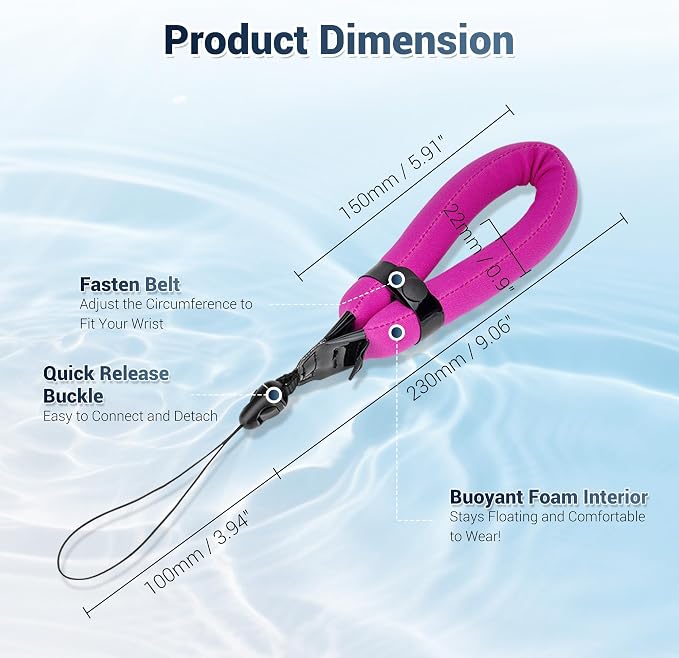JJC Waterproof Camera Floating Wrist Strap