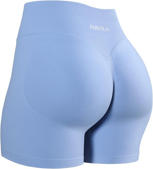 AUROLA Workout Shorts for Women - No Roll-Up, Squat-Proof, Scrunch Seamless Compression | Multiple Sizes Available