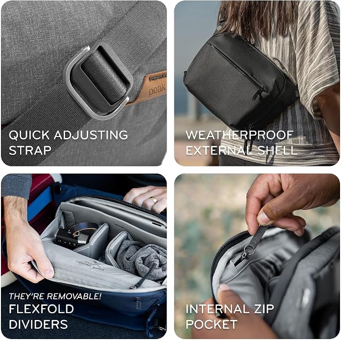 Peak Design Everyday Sling 6L, Padded Adjustable Shoulder Strap