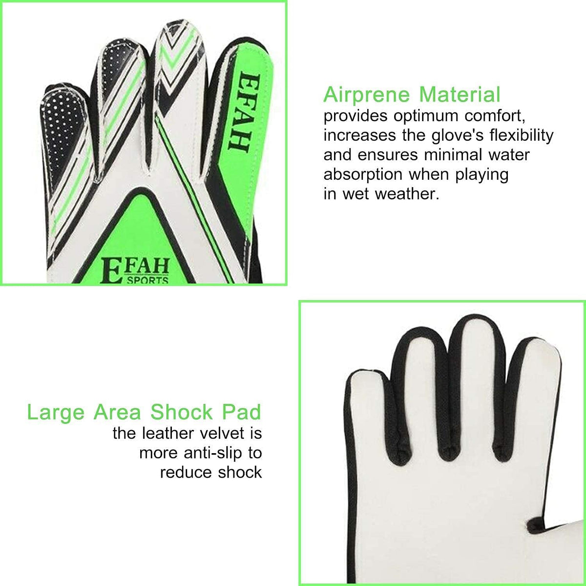 Regine Switzerland Soccer Goalie Gloves - Strong Grip Football Gloves for Kids