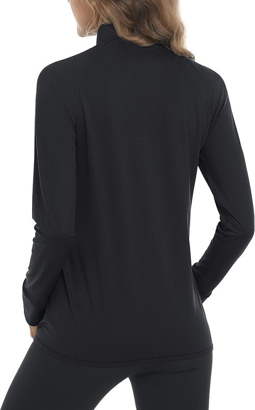 MAGCOMSEN Women's Lightweight Athletic Jacket - UPF 50+ Sun Protection, Full Zip, Long Sleeve, Hiking