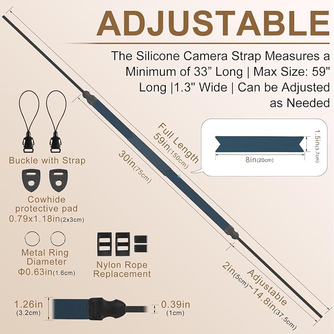 FIEIL Neck Strap Silicone Camera Straps