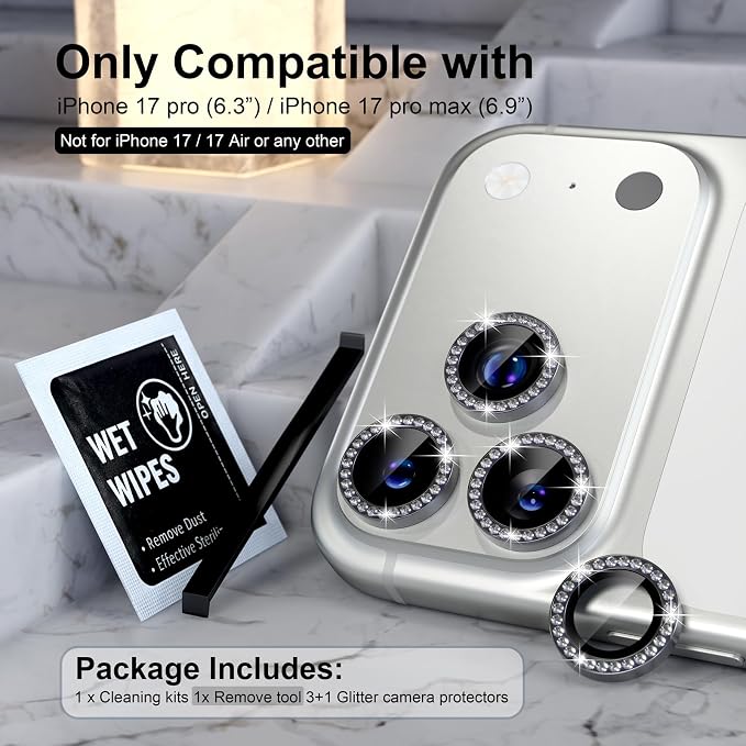 Choiche Compatible for iPhone 17 Pro/iPhone 17 Pro Max Camera Lens Protector