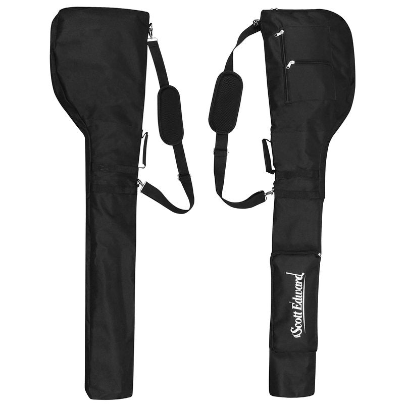 Scott Edward Foldable Golf Club Carry Bag, Portable Sunday Pencil Bag, Lightweight Waterproof Training Case, Holds 7-12 Clubs