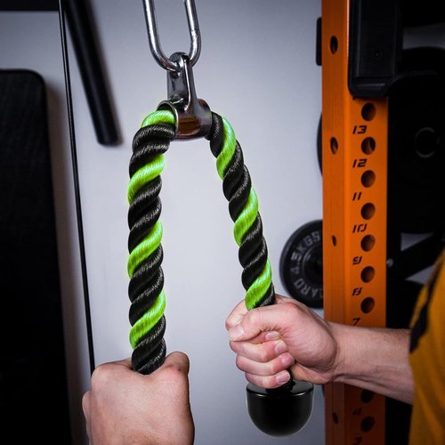 Deluxe Tricep Rope by [Brand Name] - Non-Slip Cable Attachment for Effective Gym Workouts | 27 & 36 Inch Length