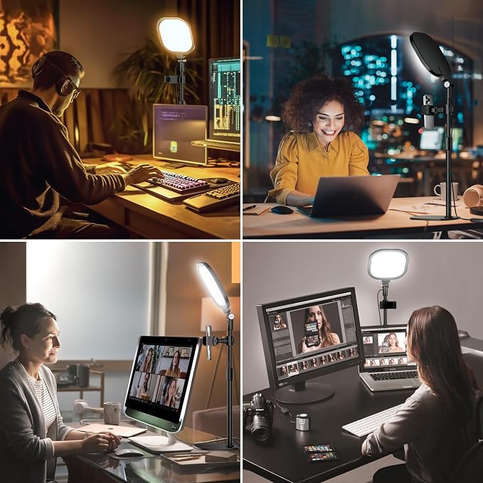 Zoom Lighting for Computer, Adjustable Desk Lighting for Video Calls, 30 Light