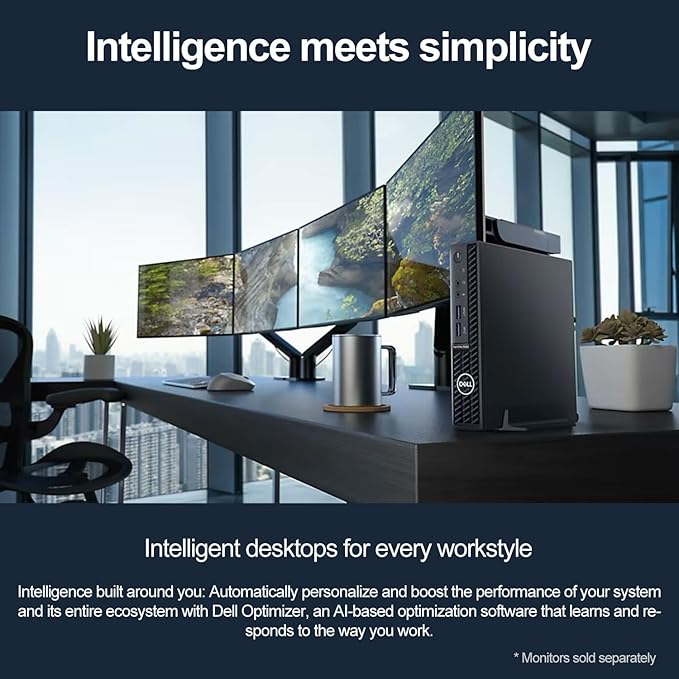 Dell OptiPlex 3080 Micro PC | Intel Core i5-10500T | 16GB RAM | 512GB SSD | Windows 11 Pro | Wi-Fi+ BT | Mini Desktop Computer (Renewed) (16GB RAM + 512GB SSD)