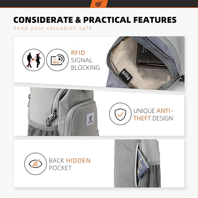 SKYSPER Sling Bag RFID Crossbody Sling Backpack Cross Body Shoulder Bag Travel